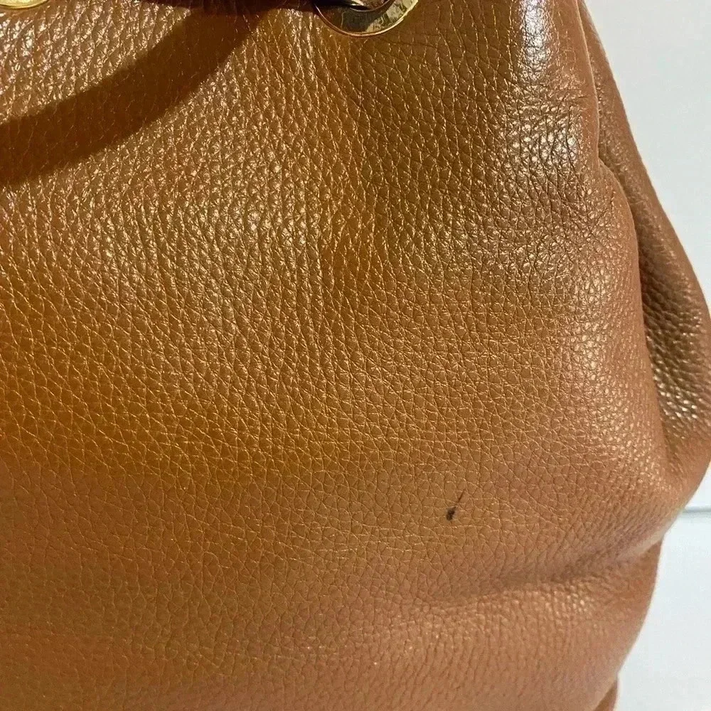 Michael kors brown leather satchel handbag